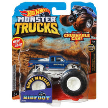 Load image into Gallery viewer, Hot Wheels Car MONSTER TRUCKS  BIG FOOT Connect And Crash Car  Collector Edition Metal Diecast Model Cars Kids Toys Gift
