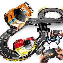 Load image into Gallery viewer, Electric Railway Train Track Set Slot Car Toy Autorama Circuit Voiture Double Remote Control Race Track For Boy Toys Child Gift

