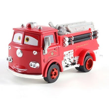 Load image into Gallery viewer, Disney Pixar Cars 2 3 Lightning McQueen Mater Jackson Storm Ramirez 1:55 Diecast Vehicle Metal Fire Truck Boy Toys Birthday Gift
